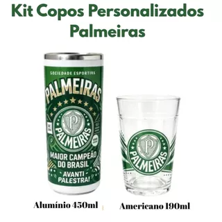 Kit Copos Palmeiras Personalizados – Presente Ideal para Torcedor