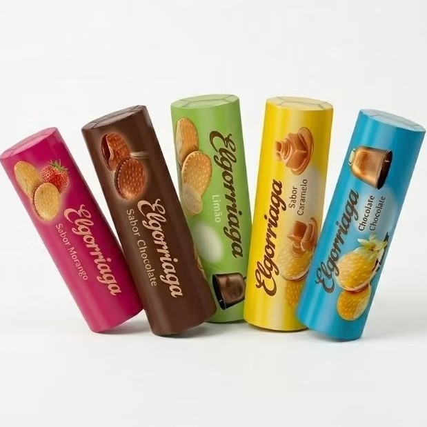 Biscoito Recheado Elgorriaga Chocolate morango baunilha e coco ...