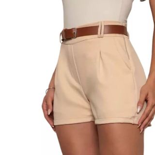 Short Alfaiataria Feminino Social Com Cinto Cintura Alta PROMOÇAO — foto 6 — Achou Levou Brasil