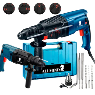 Martelete Rotativo Rompedor Furadeira Industrial Martelo 12 Peças 1200w Profissional Sds-Plus em Oferta na Shopee