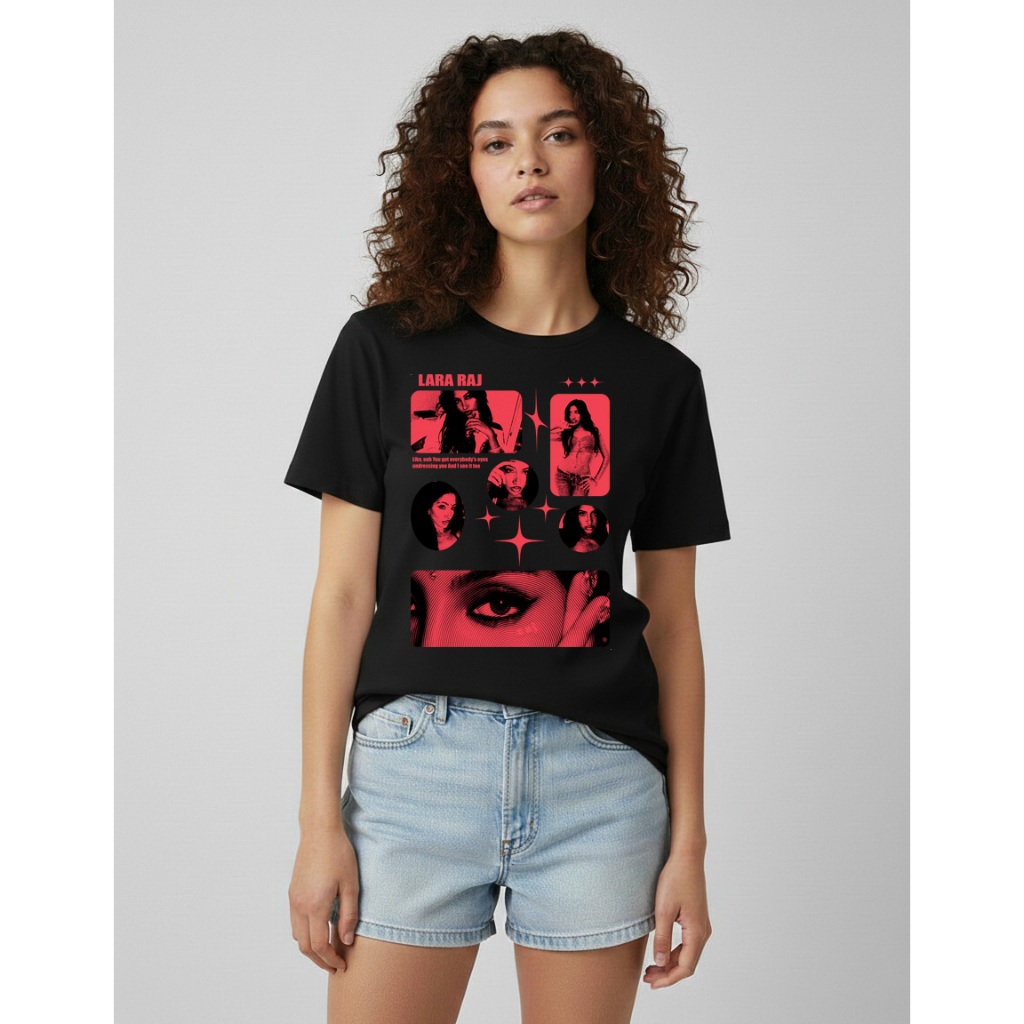 Camiseta Basica Artista Pop Lara Raj Katseye | Shopee Brasil