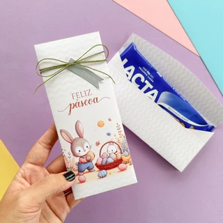 Porta Chocolate em Barra de Páscoa 90g Papelaria 17,9x7,3cm em Oferta na Shopee