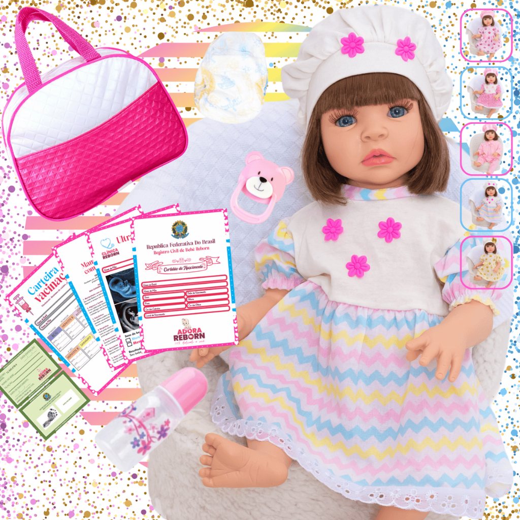 Boneca Bebê Reborn Luxo Realista de Silicone Pode Dar Banho Envio Imediato | Shopee Brasil