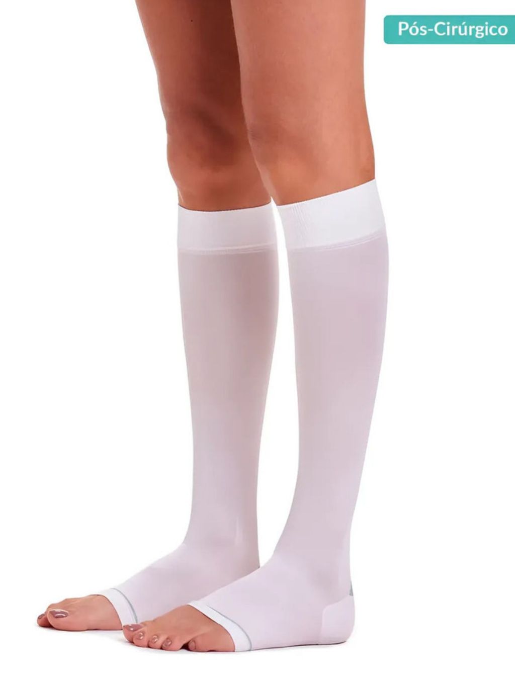 Meia De Compressão Anatômica Anti Trombose 3/4 - 18 - 23 MmHg Estéril ...