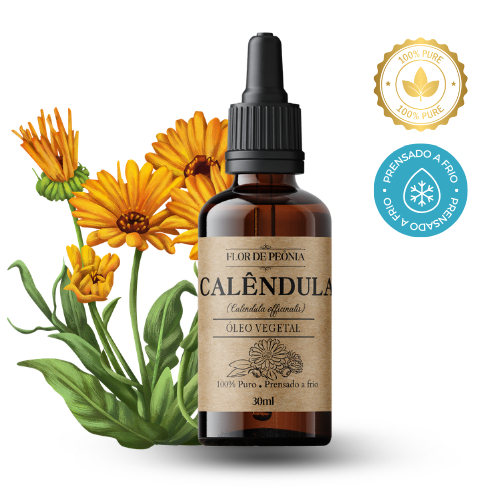 Óleo Vegetal de Calêndula 30ml 100% Puro | Calmante, Cicatrizante ...