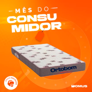 Colchão Iso 100 D28 Solteiro Confortável (14x78x188) Ortobom em Oferta na Shopee