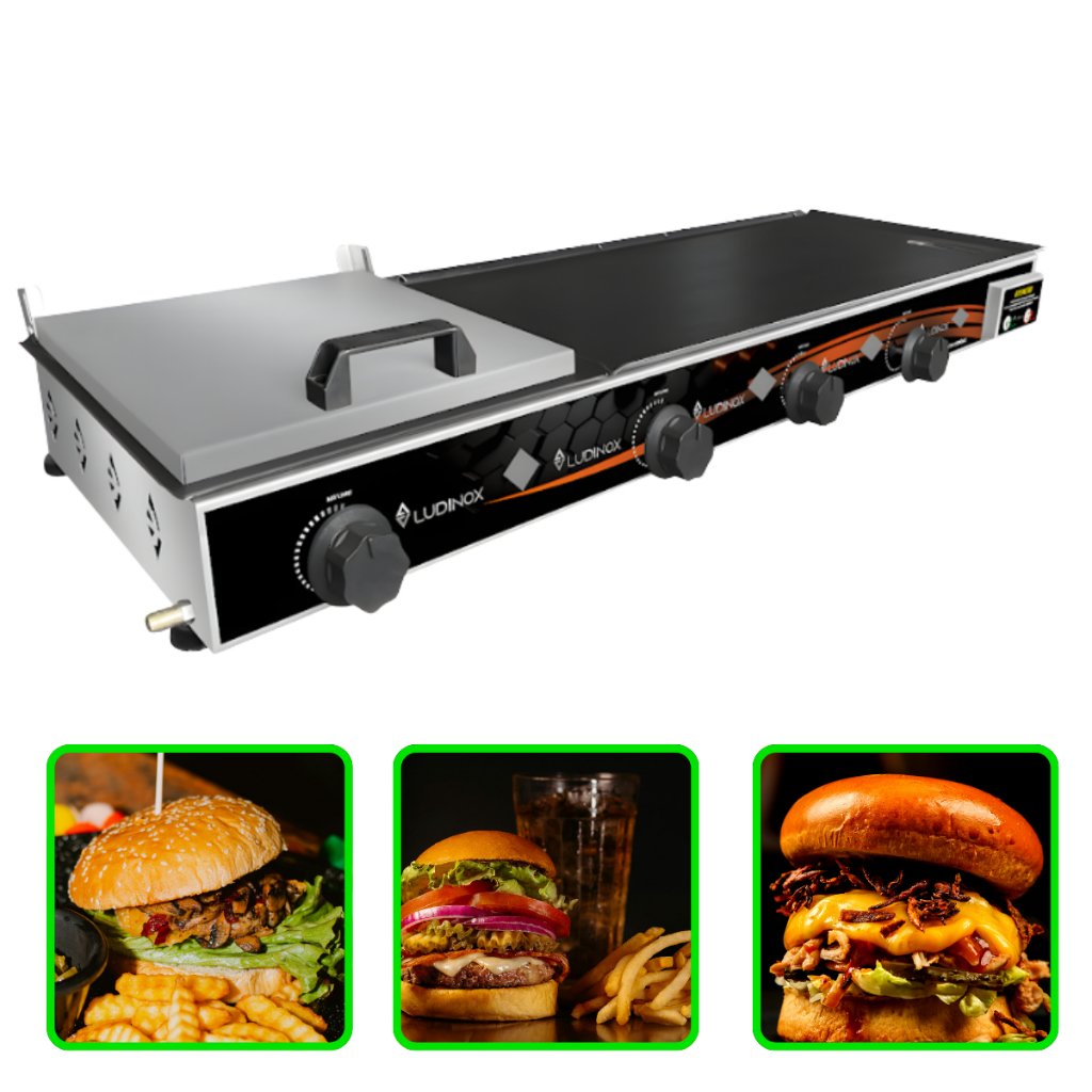 Chapa Chapeira De Lanche Hamburgue Industrial 1000X300 ECONO