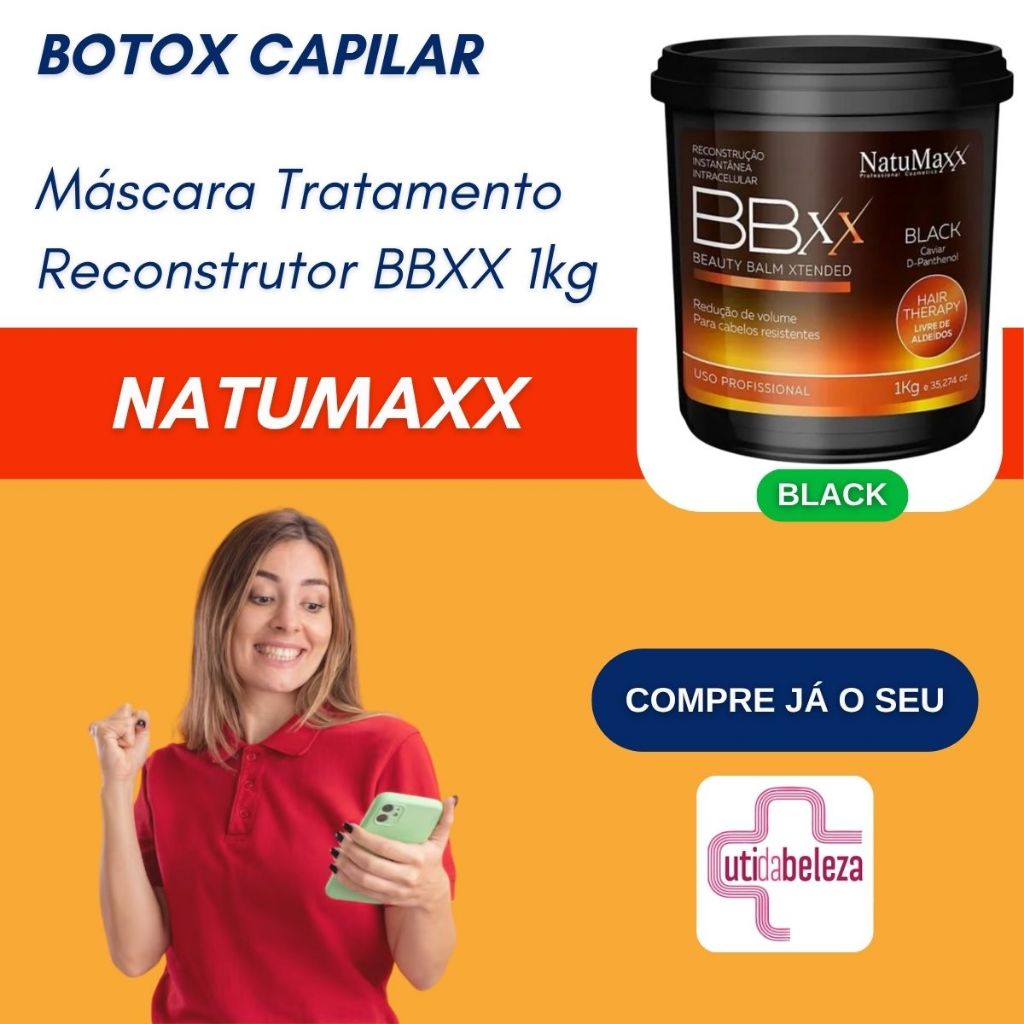 BBXX Beatuy Balm Xtended Black Máscara Botox Capilar Profissional