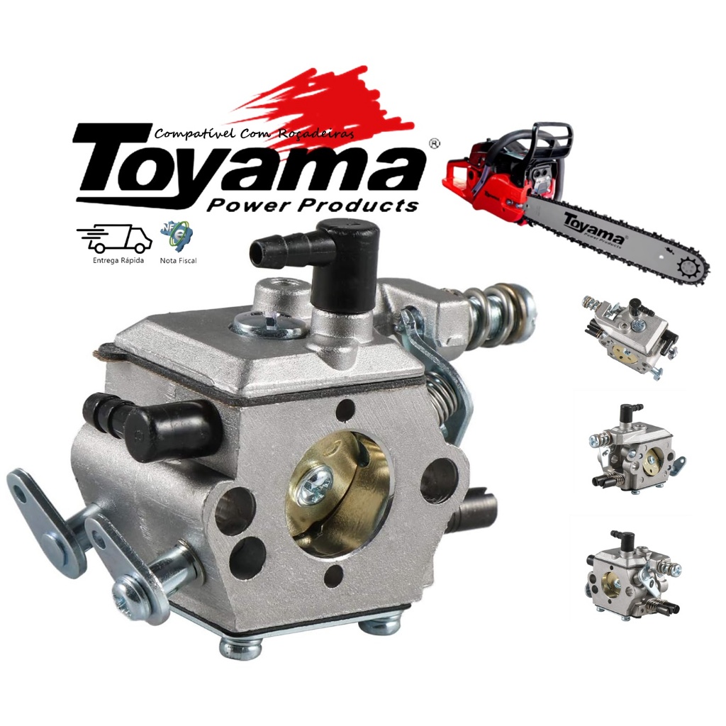 Carburador Completo para Motosserra Toyama - TCS42 TCS46 TCS53