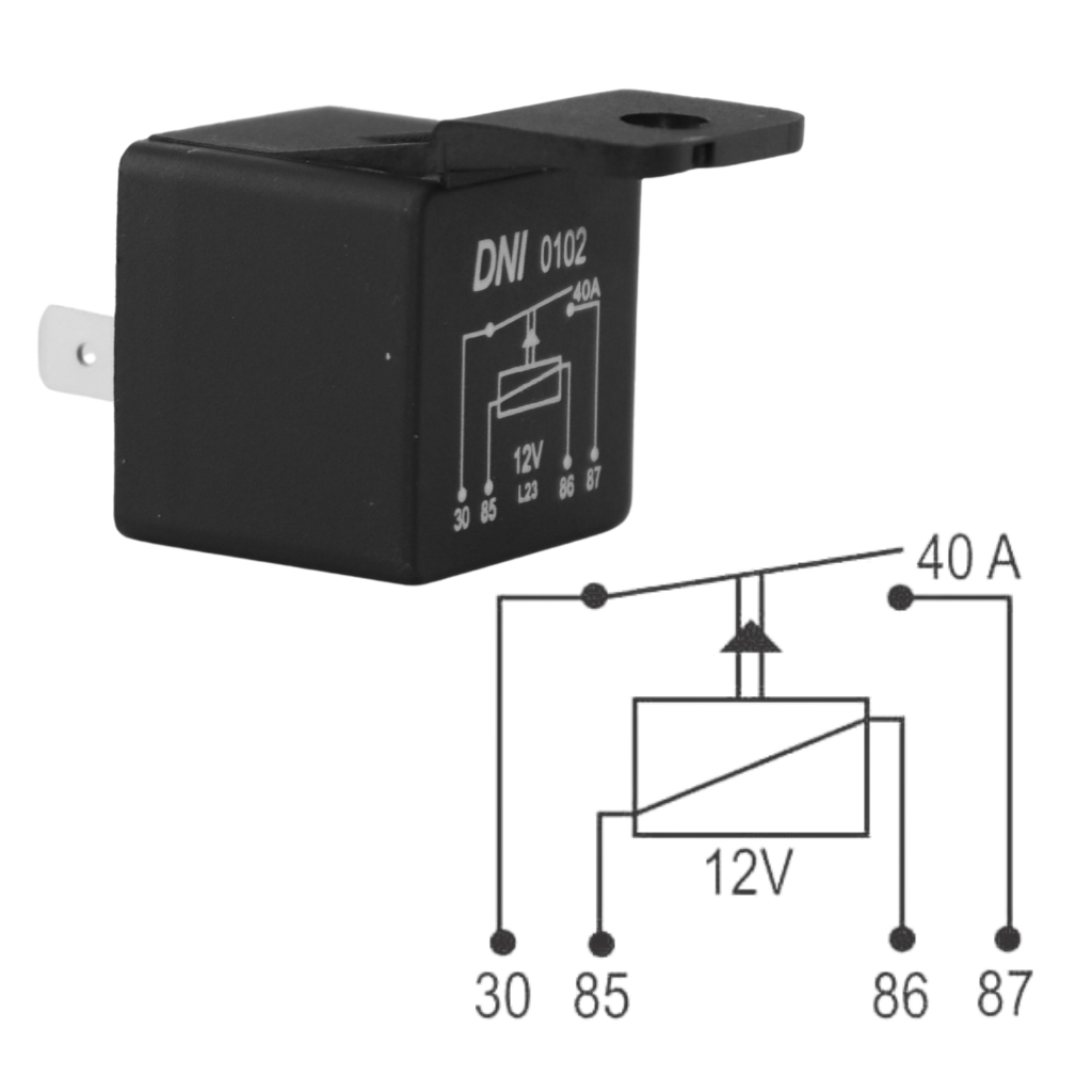 Relé Auxiliar Universal 12V e 40A - DNI 0102 | Shopee Brasil