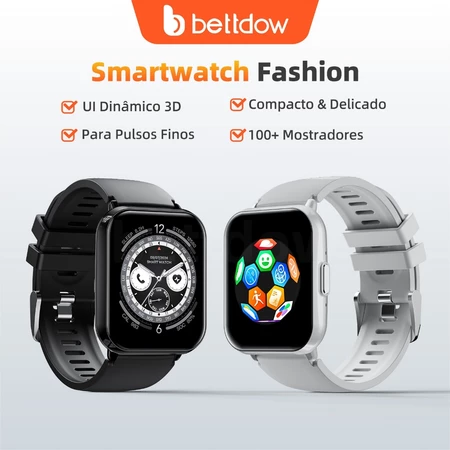 BETTDOW Relógio inteligente Tela cheia Rastreador de fitness sensível ao toque IP68 À prova d'água Suporta dados GPS do
