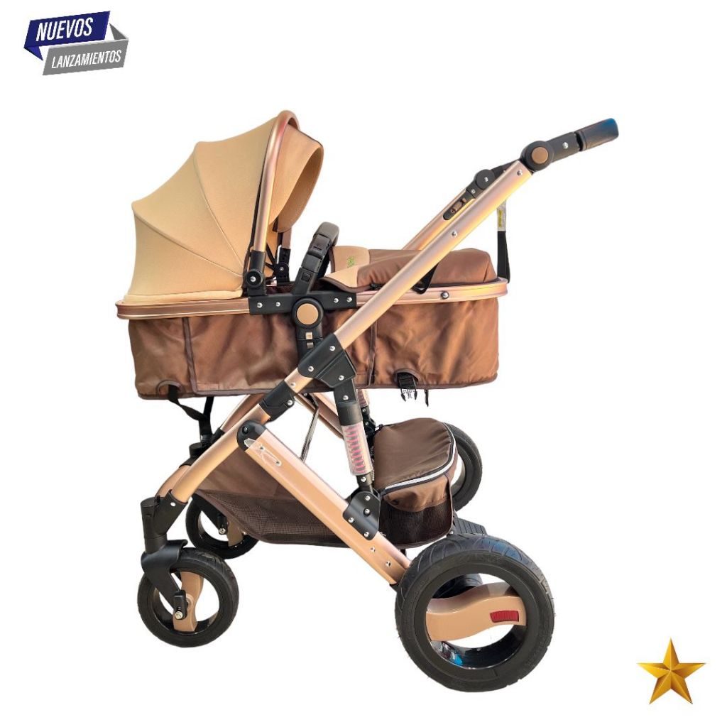Carrinho De Bebê Europeu Pluma Kids Super Luxo com Amortecedor +