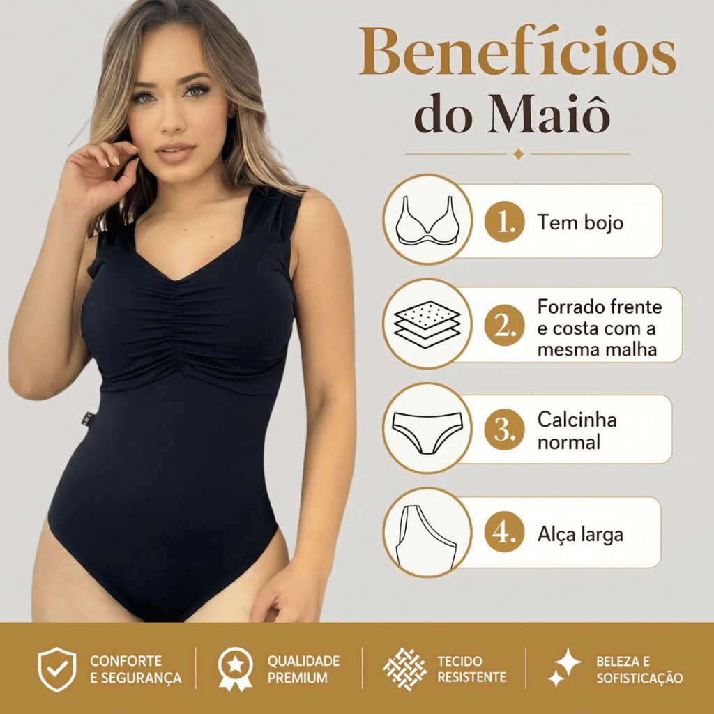 Maiô com bojo franzido e alça larga — foto 4