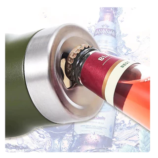 Copo Térmico 5 em 1 Inox 450ml Porta Lata Long Neck Garrafa Cervej Refrigerante com Abridor