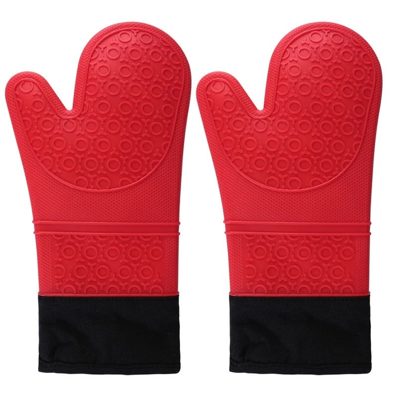 Par de Luvas Termica Forno Forro Duplo Proteção Grosso 38cm 