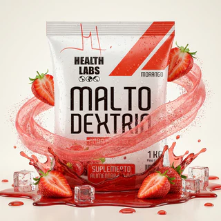 Maltodextrina Health Labs 1kg Morango, Uva, Limão, Laranja e Acerola Pré/Pós-Treino