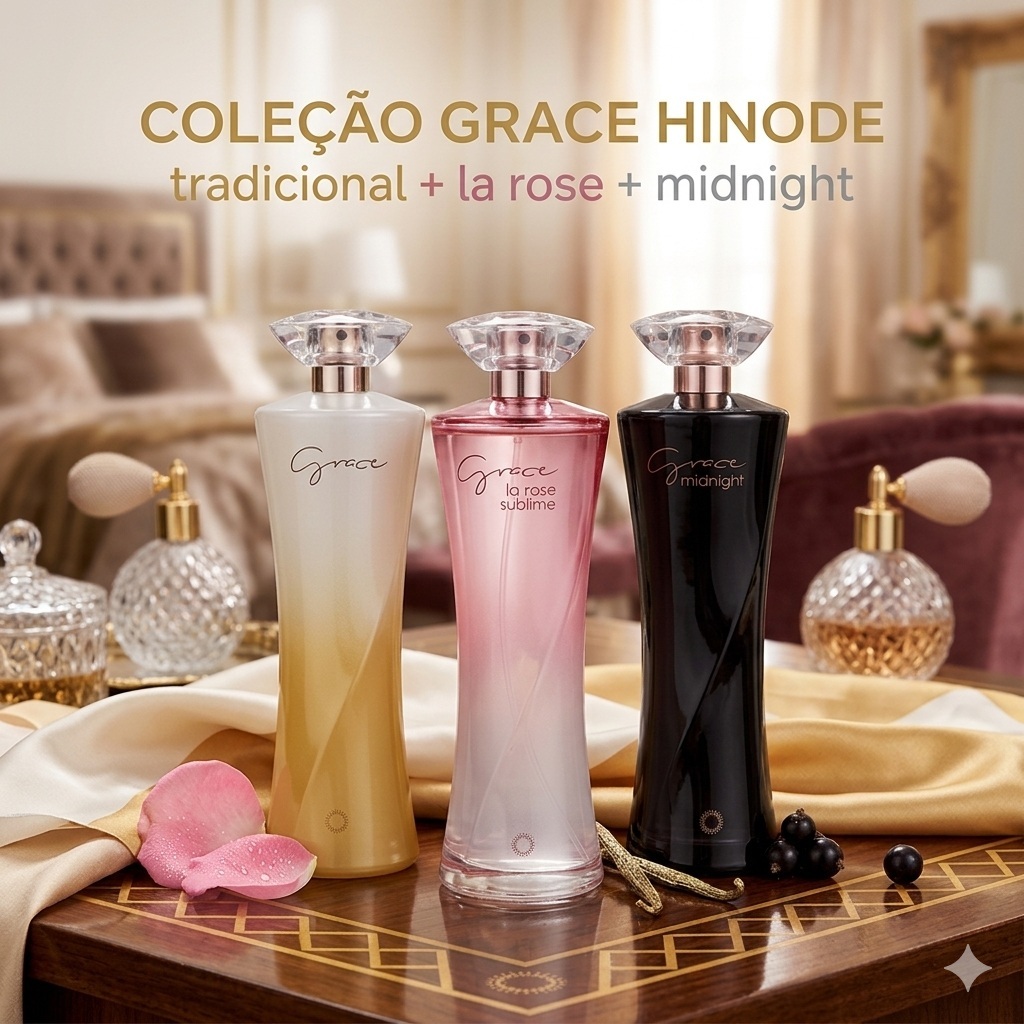 Coleção 3 Perfumes Grace Hinode (original) 100ml Cada | Shopee Brasil