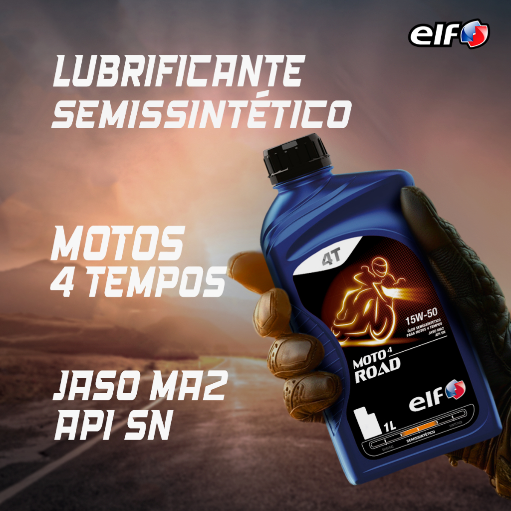 ELF MOTO 4 ROAD 15W-50 1L 4本セット Óleo Para Moto 15w-50 Semissintetico Elf Moto 4 Road | Shopee Brasil