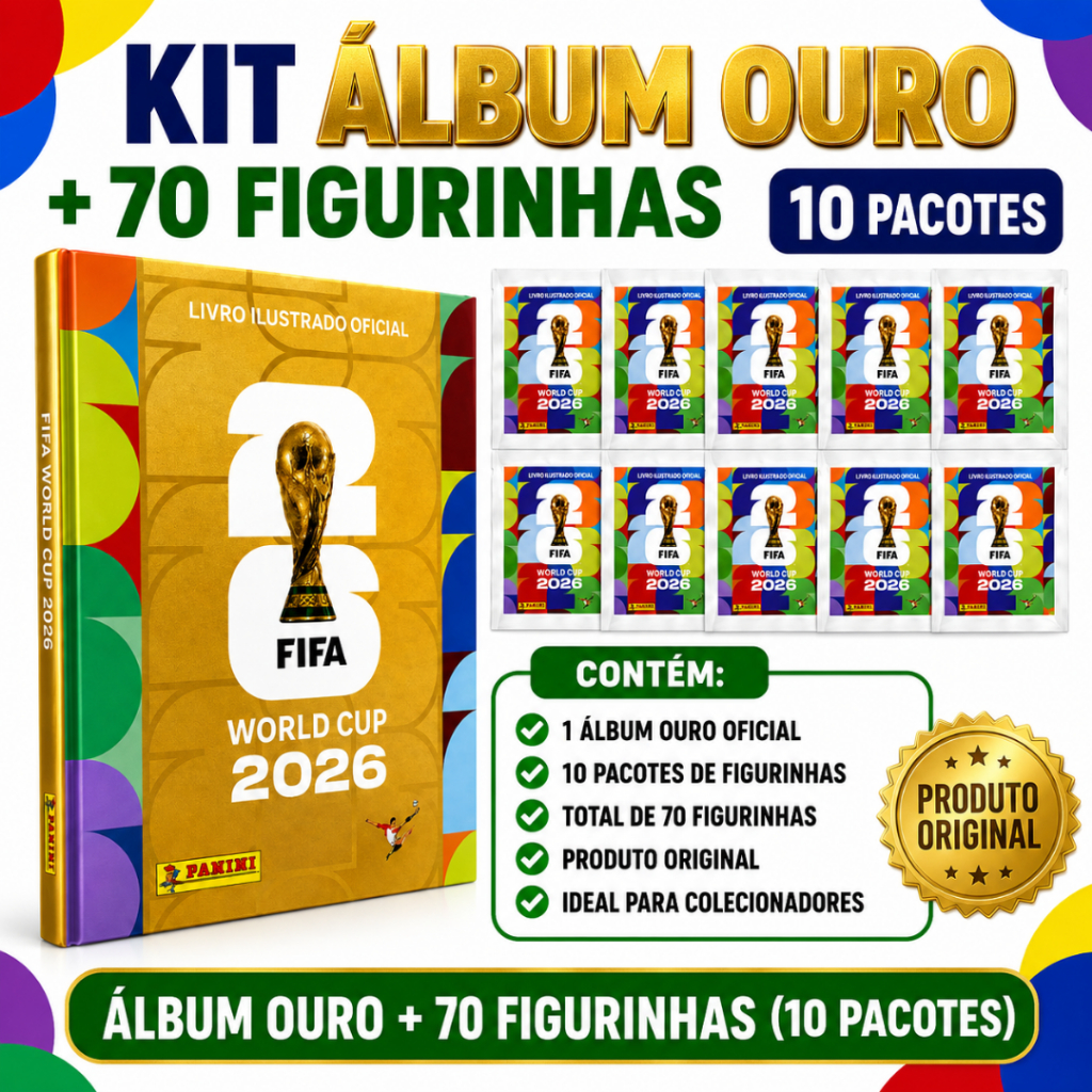 Álbum Capa Dura Ouro Copa Do Mundo 2026 Panini Oficial | Opções De ...