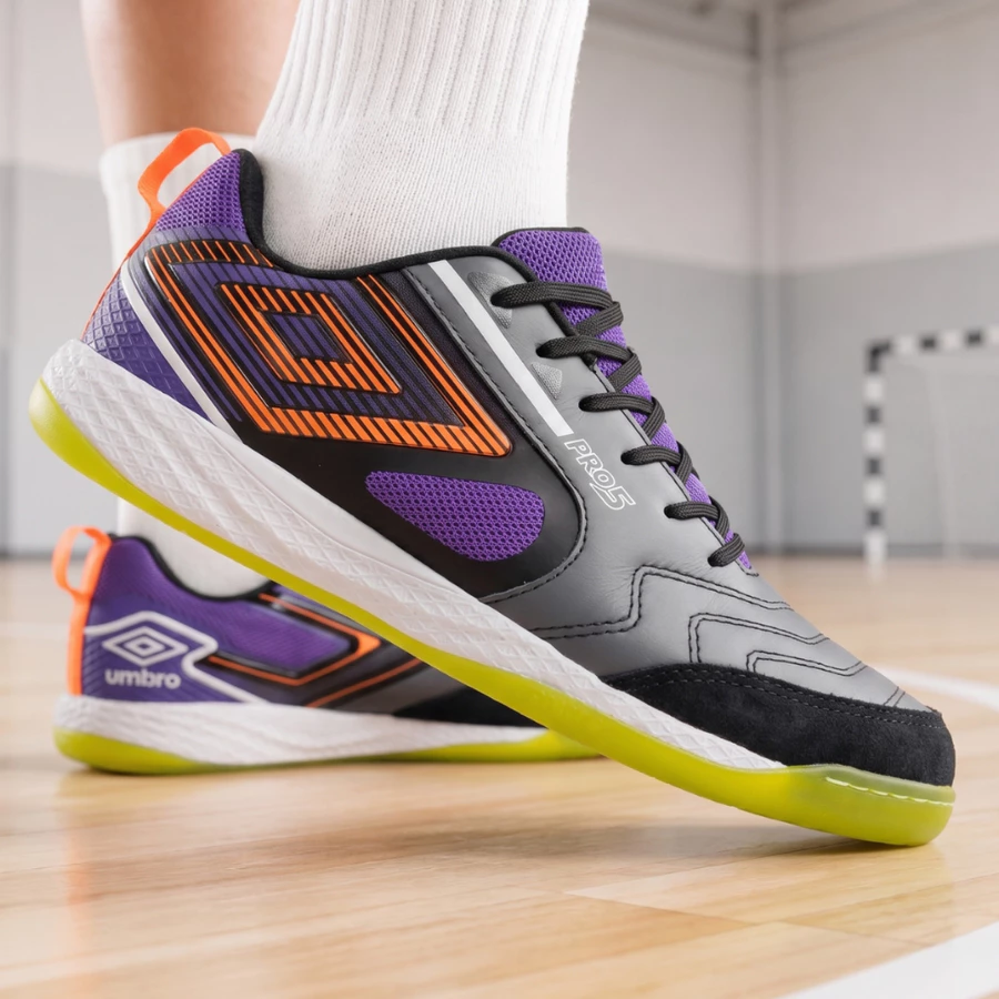 Chuteira Futsal Umbro Pro 5 Bump Couro Tênis de Futsal Profissional Original — foto 4