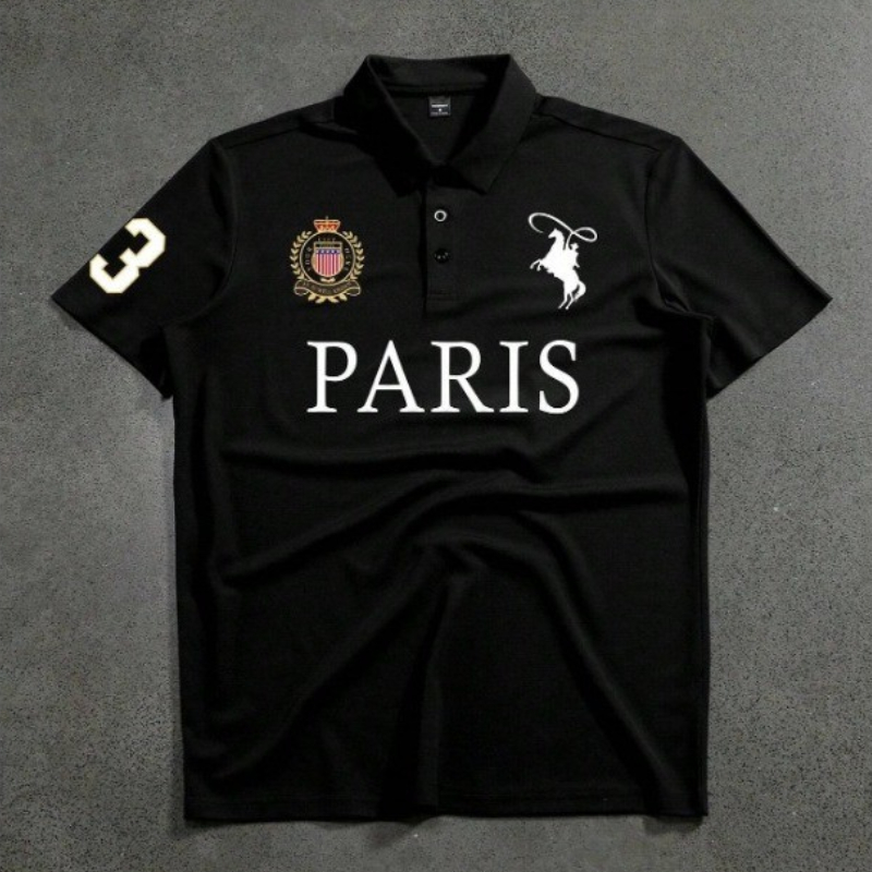 Camisa Polo Paris de Manga Curta Streetwear Unissex ENVIO IMEDIATO