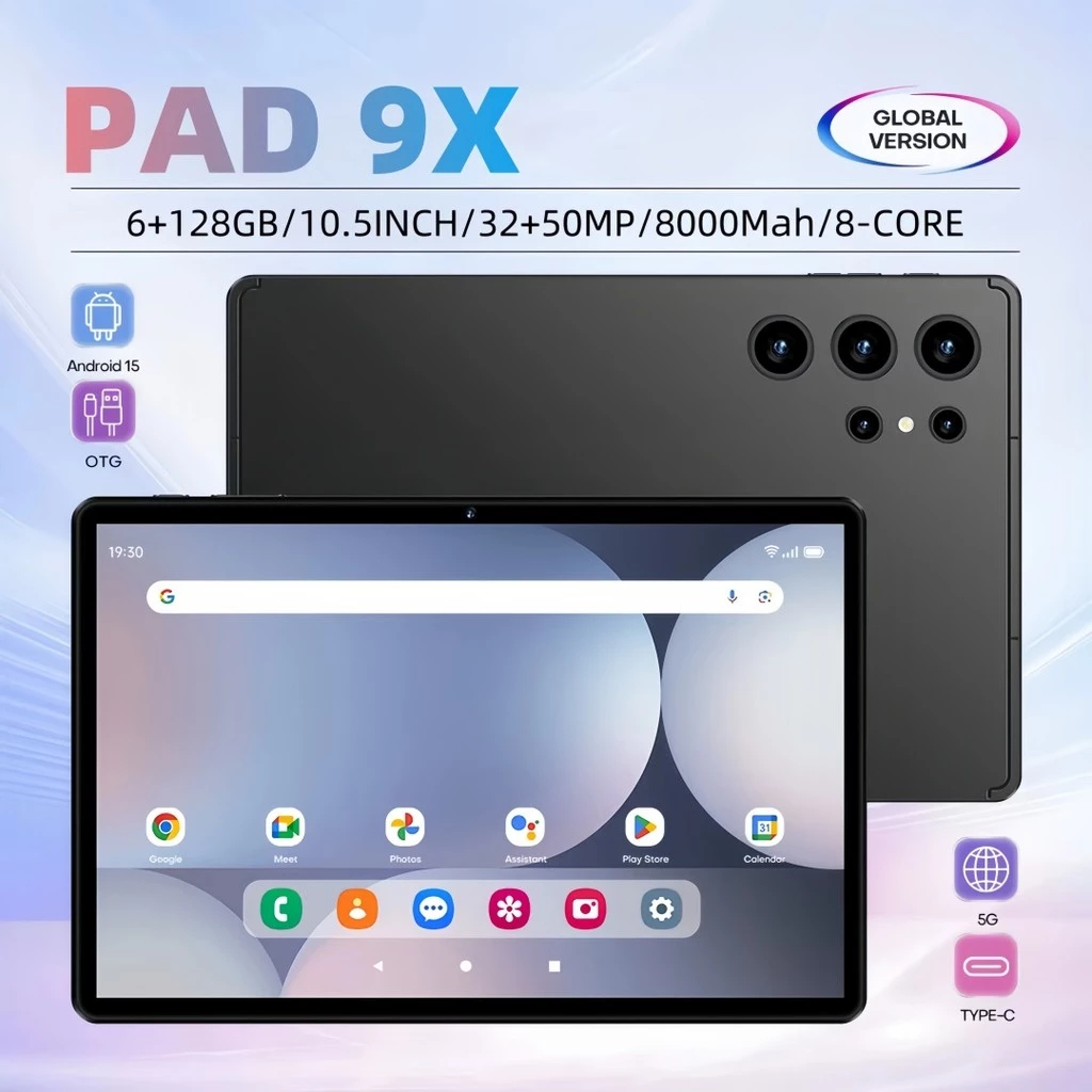 Pad 9X Tablet Android 13 10.5” HD 6GB + 128GB ROM WiFi 5G Dual SIM