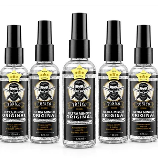 Kit 5x Tônico Ultra DLUST, Cabelo Barba e Bigode 120ml