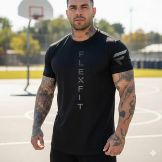 Camiseta FLEX Dry Fit Slin Leve Flexivel para Academia Cross Fit Lutas Corrida Com Caimento e Performance