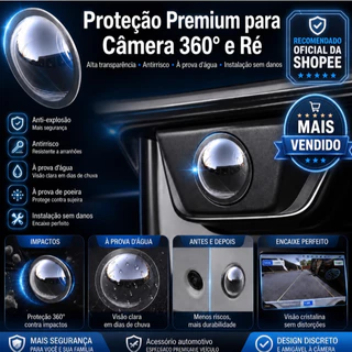 【Protetor de Câmera Automotiva】Protetor para Câmera de Ré e 360° do Carro, Anti-Risco, Anti Poeira, À Prova d'Água