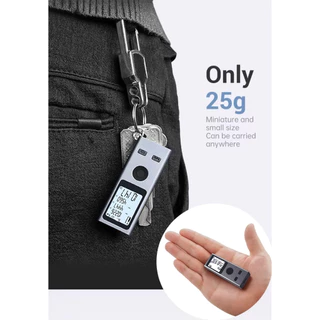 Mini Trena Laser Digital 30 Metros Recarregável USB Medidor de Distância Portátil Alta Precisão LCD
