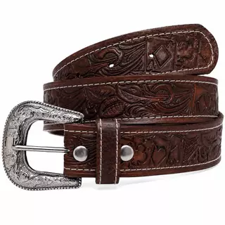 Cinto Country Couro Legítimo Oficial Melhor do Mercado Macio Resistente Masculino e Feminino Fivela Tradicional Luxo