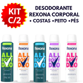 REXONA ALL BODY DESODORANTE CORPORAL AEROSSOL – KIT COM 2