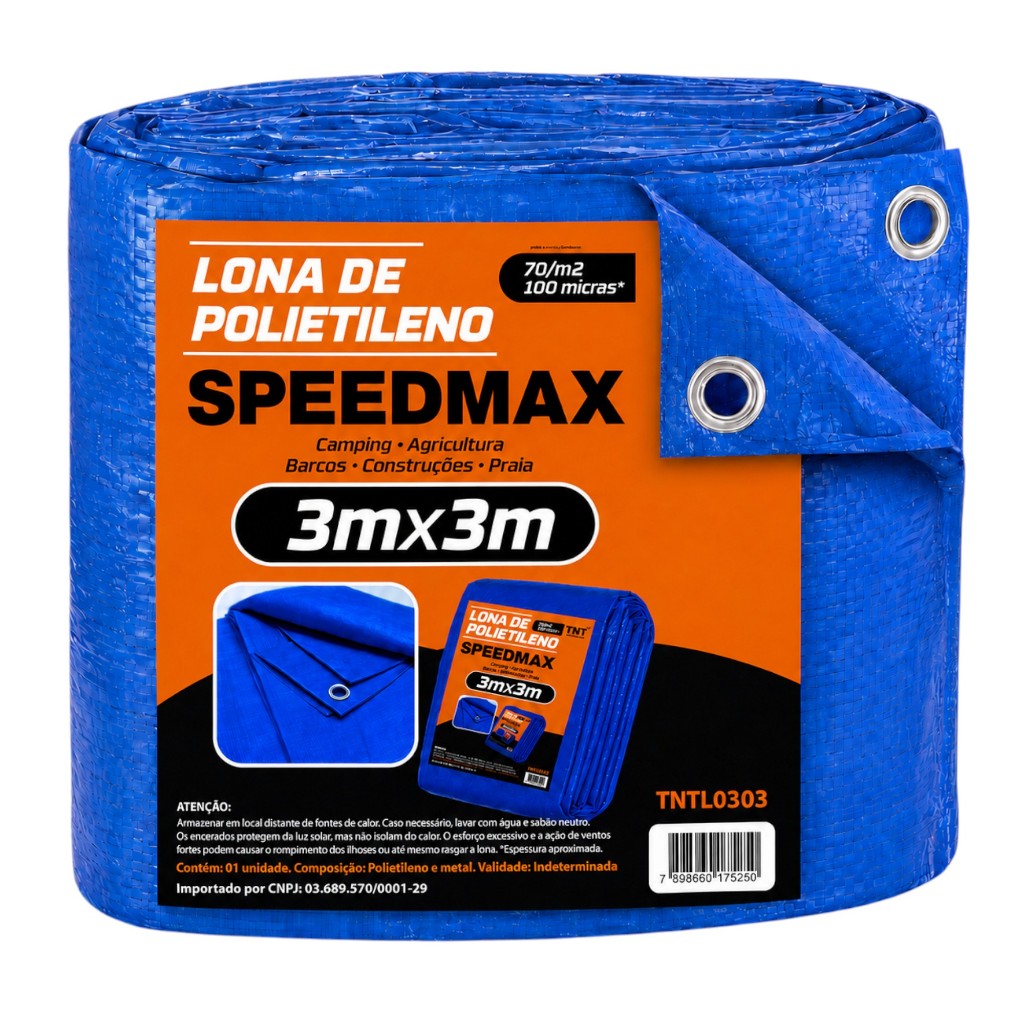 Lona 3x3 Azul Impermeavel Piscina Barraca Camping Telhado