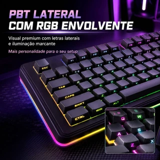 FURYCUBR Wireless RGB Gaming Keyboard Durable Battery LED Lighting High Performance Gaming Office