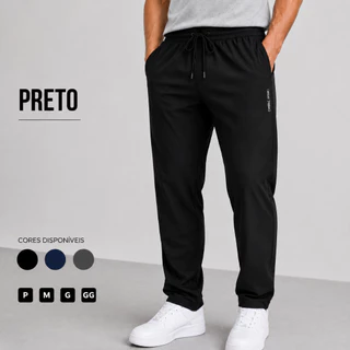 Calça Tactel Masculina Com Bolso Elastano Leve Confortável Academia Caminhada