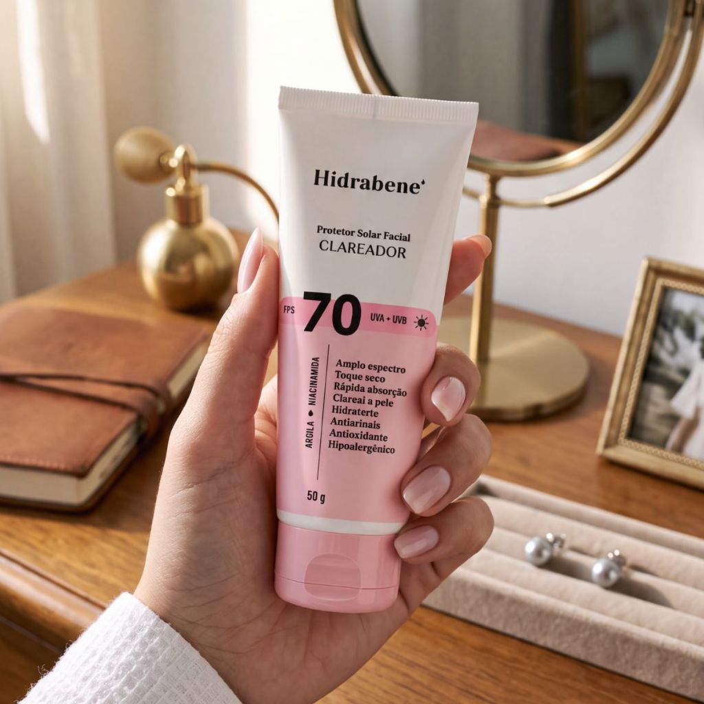Protetor solar clareador facial Hidrabene FPS 70 — foto 2