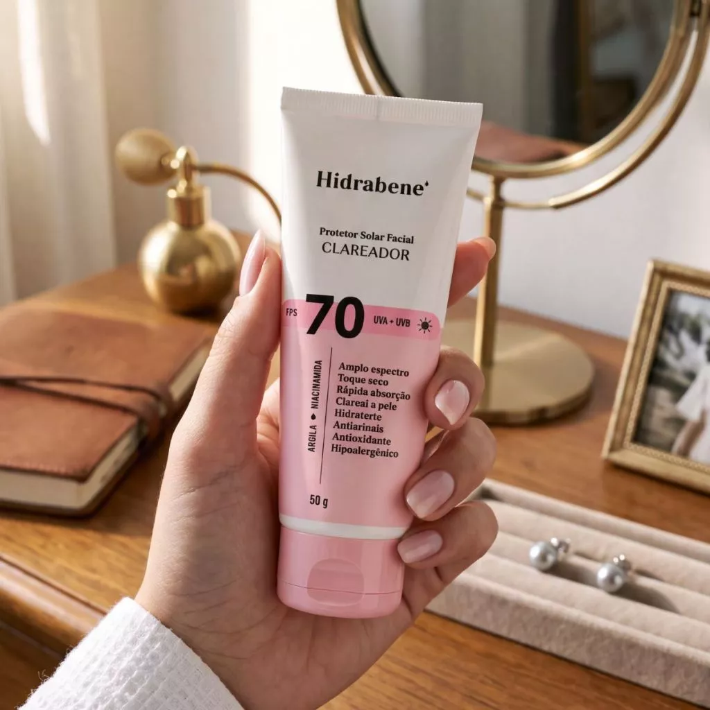 Hidrabene Protetor Solar Clareador Facial 70 FPS