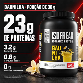 Whey Isolado Isofreak Fórmula Avançada Com 25g De Proteína Por Dose - 900g - 3VS Nutrition