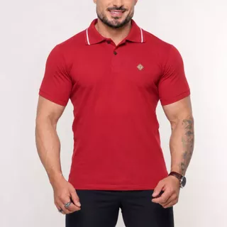 Camiseta Masculina de Gola Polo Básica Algodão Premium Boa Qualidade Social Plus Size P ao G3