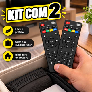 kit 2 Controle Remoto Universal Compatível Com Tv Box