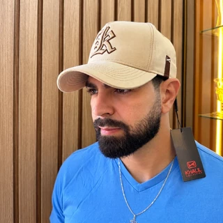 Boné Masculino Khalil Aba Curva – Regulável | Bordado em Alto Relevo