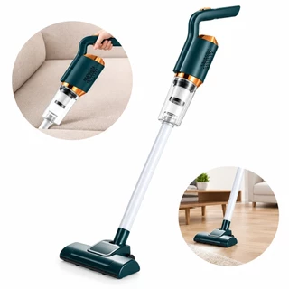 Aspirador De Po Vertical Portatil Sem Fio Recarregavel Casa Carro 2 Em 1 Potente Leve Bateria USB Filtro Lavavel