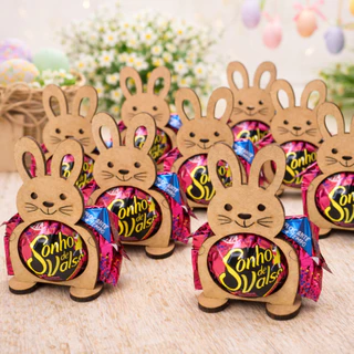 KIT Porta Bombom Lembrancinha Para Páscoa Coelho  MDF Mimo Cliente Embalagem Coelho em Oferta na Shopee