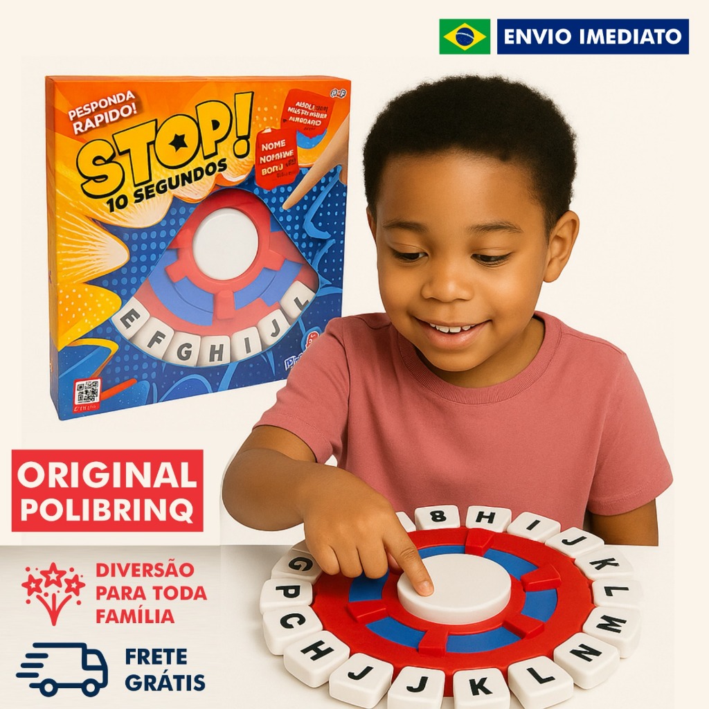 Jogo De Tabuleiro Tapalavras Que Trava Letras Stop Polibrinq totalmente ...