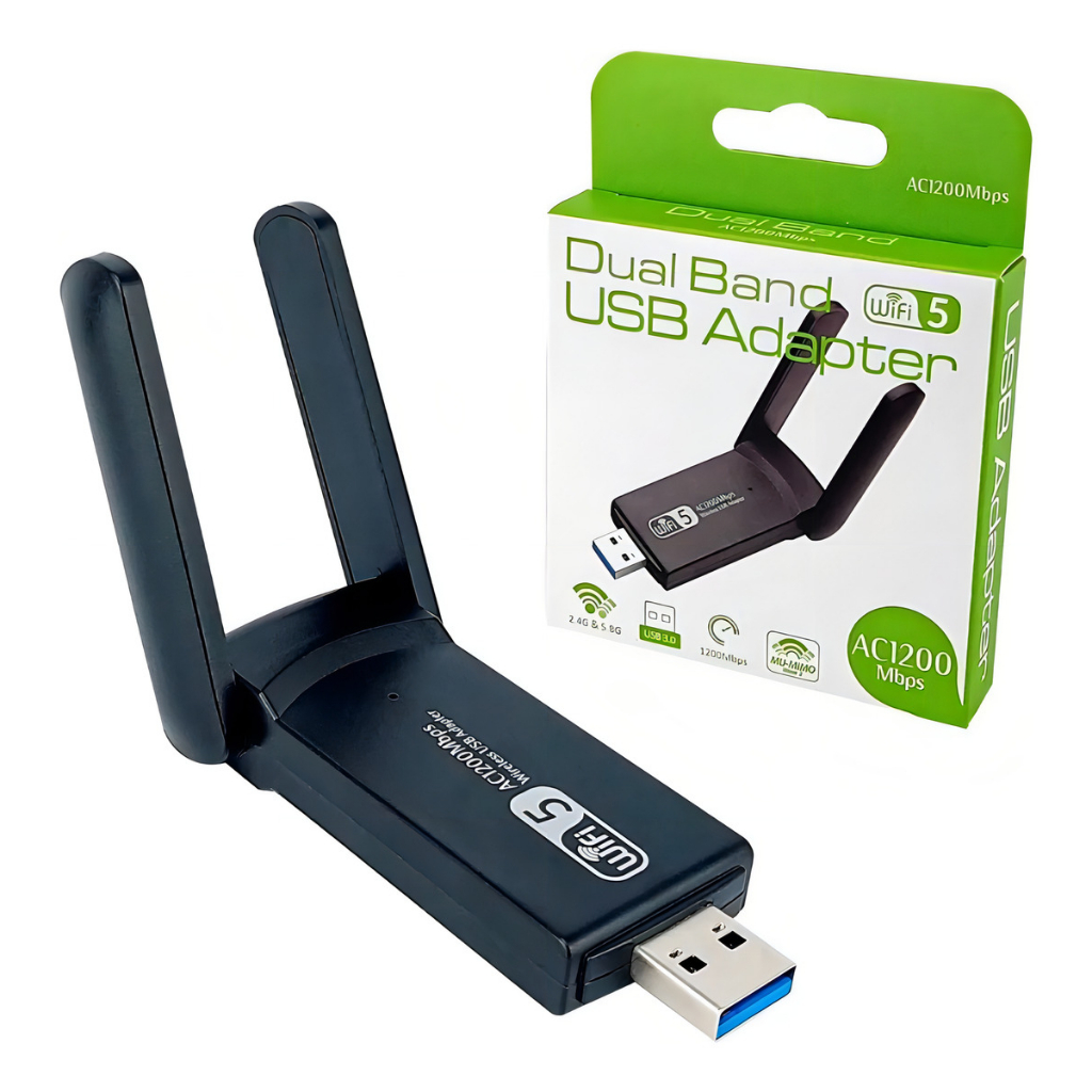 Adaptador Wireless Realtek Dual Band 1300Mbps USB 3.0 - 2 Antenas ...