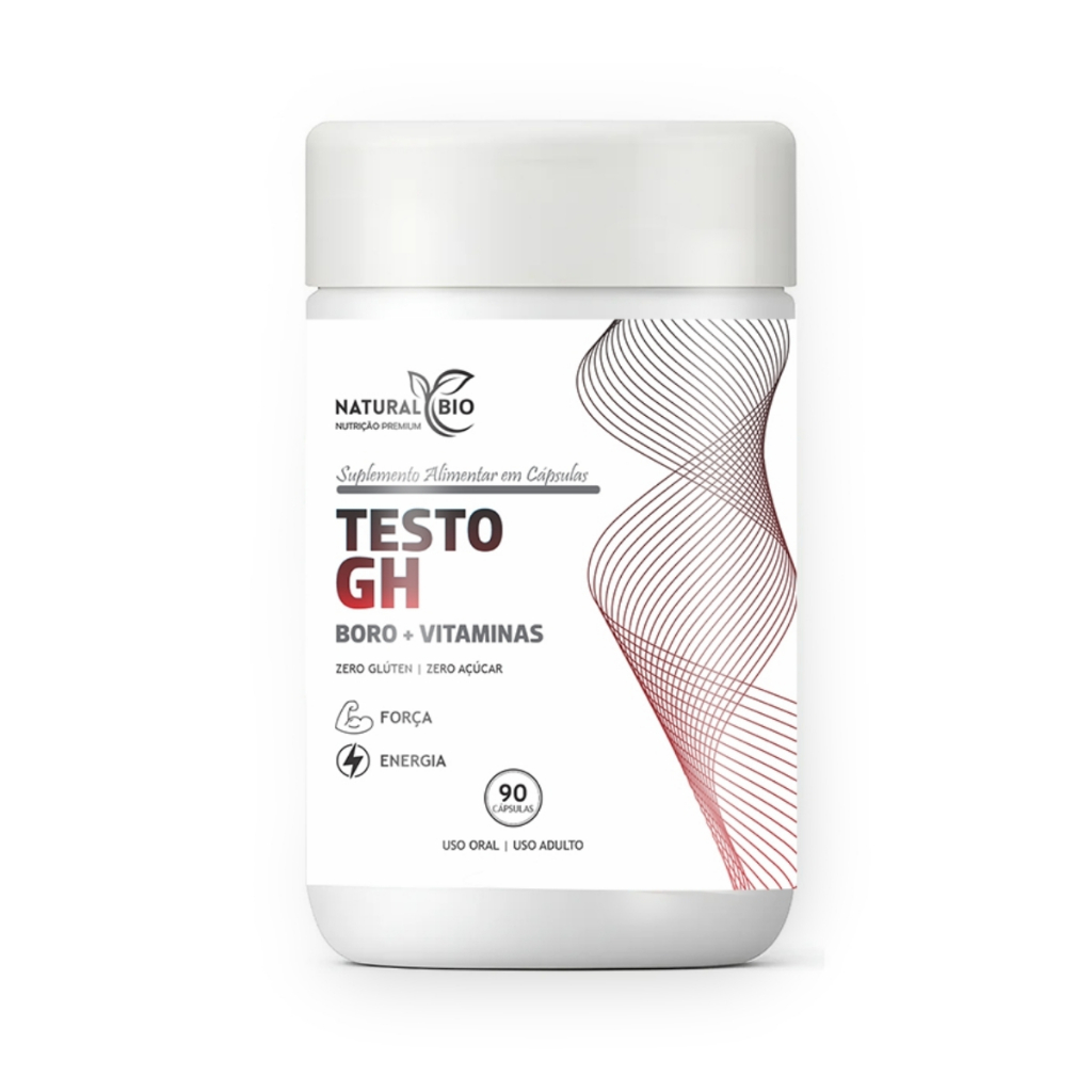 TESTO Power Unissex GH com Boro e Vitaminas e Cálcio e Magnésio Zinco ...