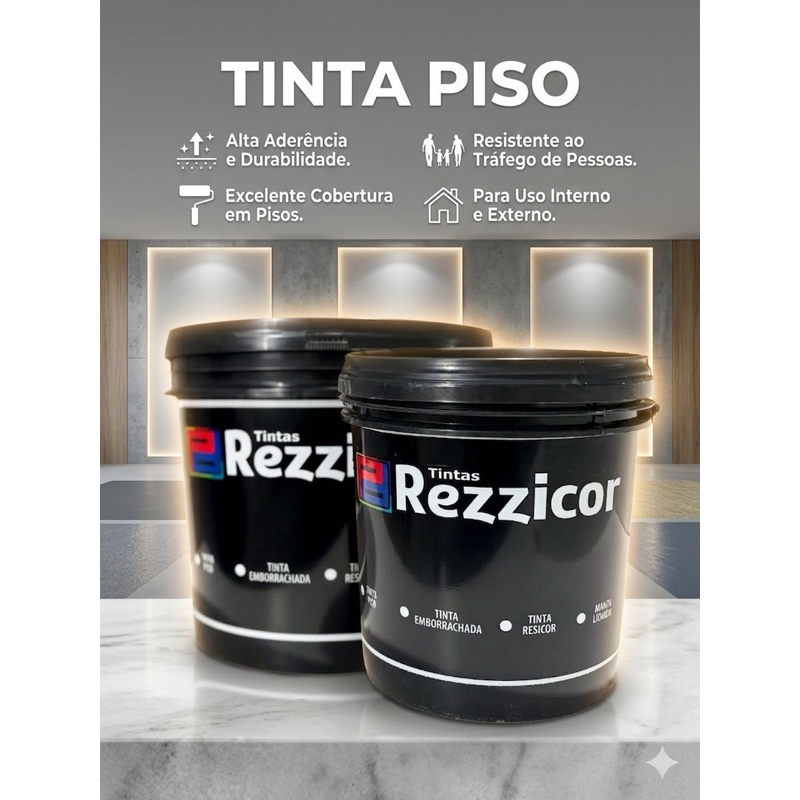 Tinta Piso 18KG de Alta Resistência para Garagem, Calçada, Área Externa ...