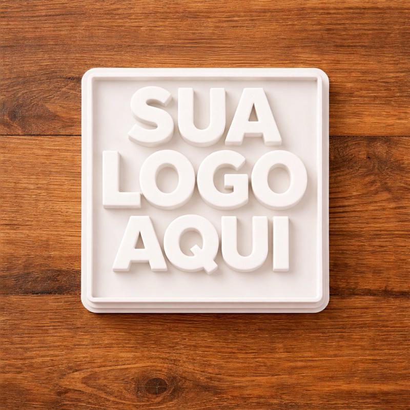 Cortador de Biscoito Personalizado + Carimbo da sua Logo ou 