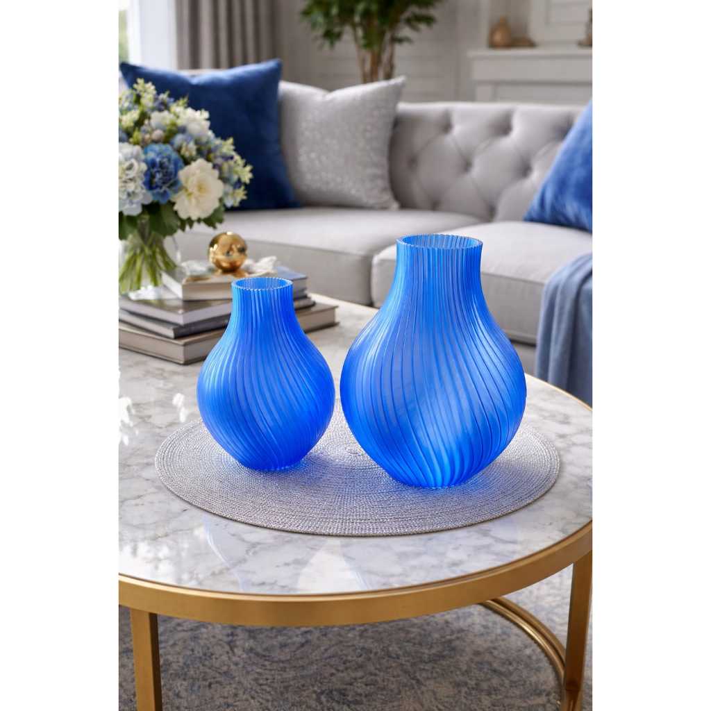 Kit 2 Vasos Decorativos em Espiral - Varias Cores