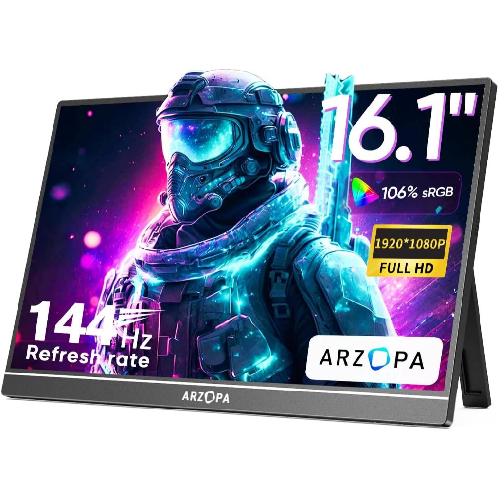 Monitor Gamer Portátil Arzopa Z1FC 144Hz Full HD 1080p Tela IPS Ultra ...